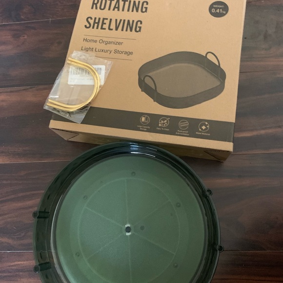 Rotating Lazy Susan Makeup Organizer NEW  Green Round - Picture 1 of 4